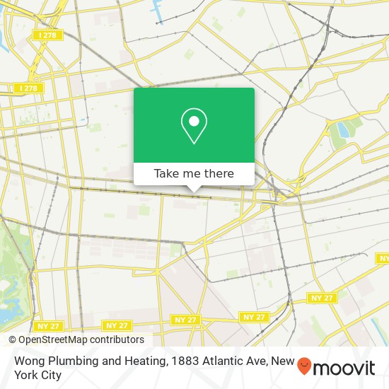 Wong Plumbing and Heating, 1883 Atlantic Ave map