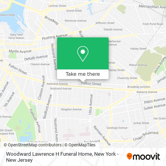 Mapa de Woodward Lawrence H Funeral Home