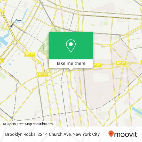 Mapa de Brooklyn Rocks, 2214 Church Ave
