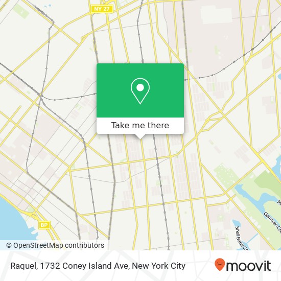 Raquel, 1732 Coney Island Ave map