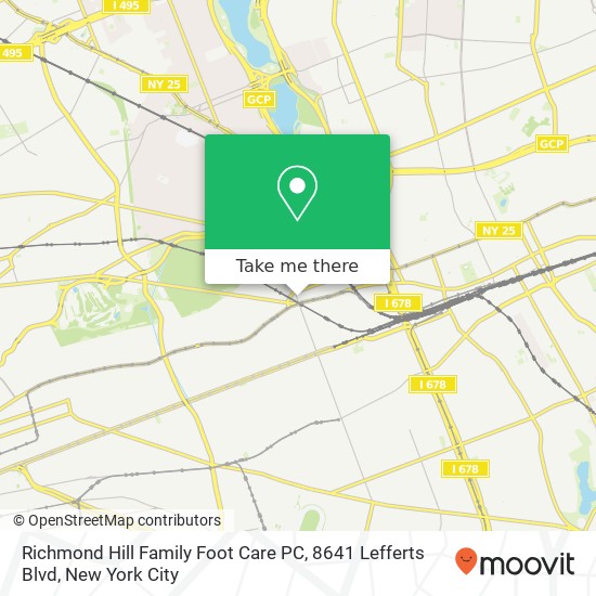 Richmond Hill Family Foot Care PC, 8641 Lefferts Blvd map