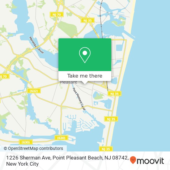 1226 Sherman Ave, Point Pleasant Beach, NJ 08742 map