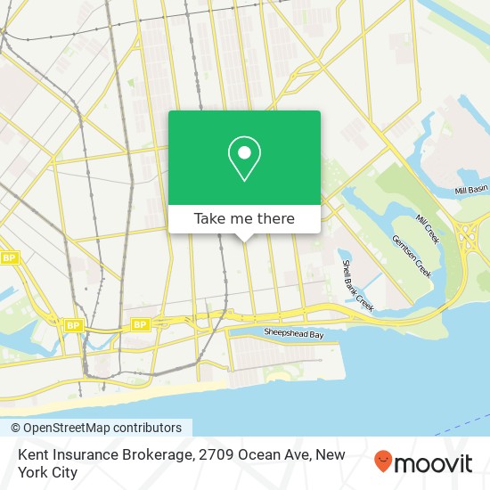 Mapa de Kent Insurance Brokerage, 2709 Ocean Ave