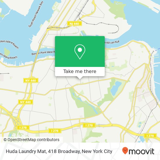 Mapa de Huda Laundry Mat, 418 Broadway