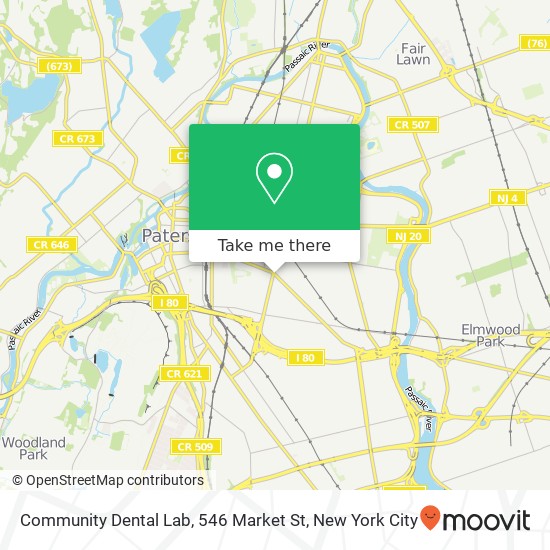 Community Dental Lab, 546 Market St map