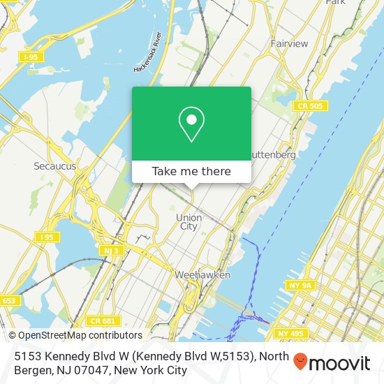 5153 Kennedy Blvd W (Kennedy Blvd W,5153), North Bergen, NJ 07047 map