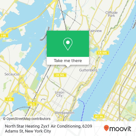 North Star Heating Zyx1 Air Conditioning, 6209 Adams St map