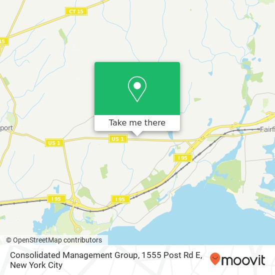 Mapa de Consolidated Management Group, 1555 Post Rd E