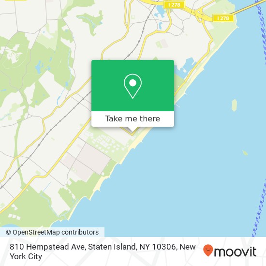 Mapa de 810 Hempstead Ave, Staten Island, NY 10306