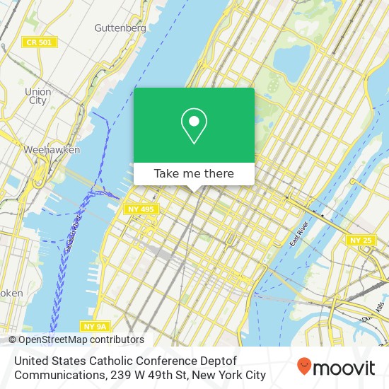 United States Catholic Conference Deptof Communications, 239 W 49th St map