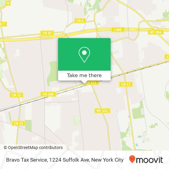 Mapa de Bravo Tax Service, 1224 Suffolk Ave