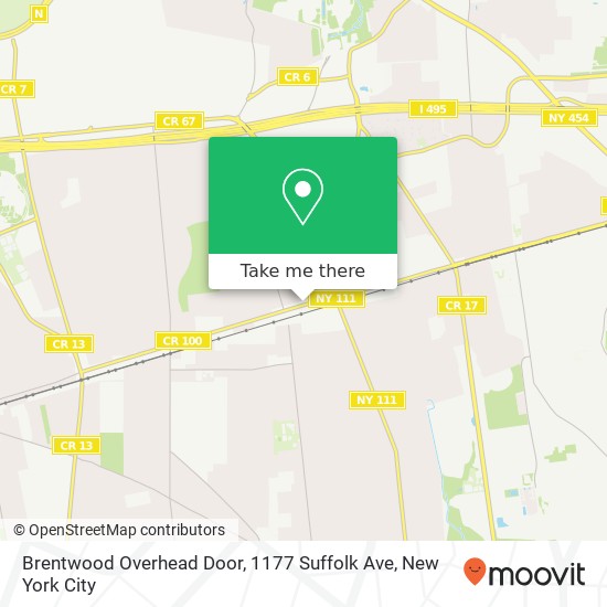 Mapa de Brentwood Overhead Door, 1177 Suffolk Ave