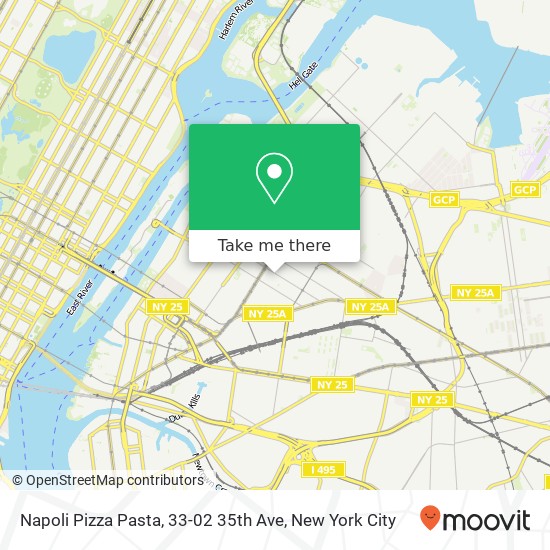 Mapa de Napoli Pizza Pasta, 33-02 35th Ave