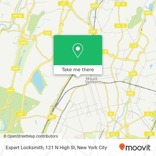 Mapa de Expert Locksmith, 121 N High St