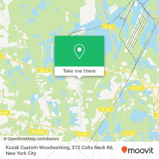 Kozak Custom Woodworking, 370 Colts Neck Rd map