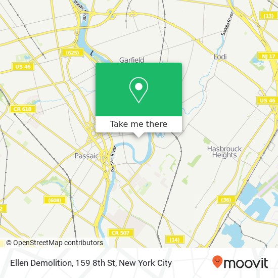 Mapa de Ellen Demolition, 159 8th St