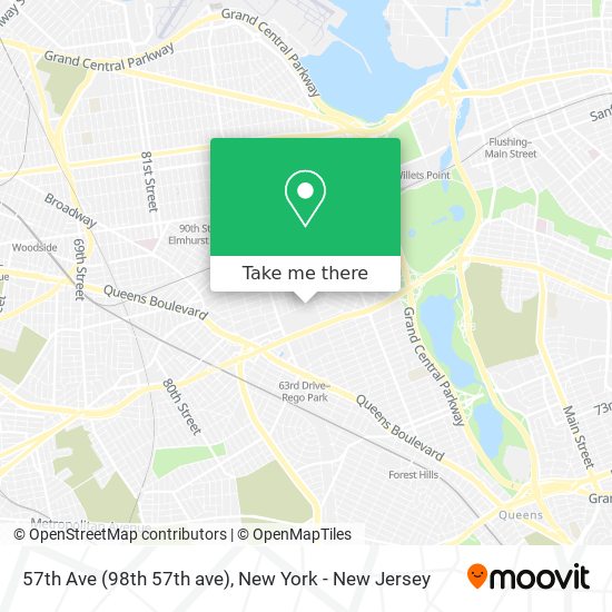 Mapa de 57th Ave (98th 57th ave)