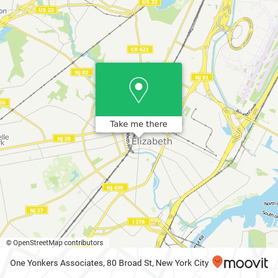 Mapa de One Yonkers Associates, 80 Broad St