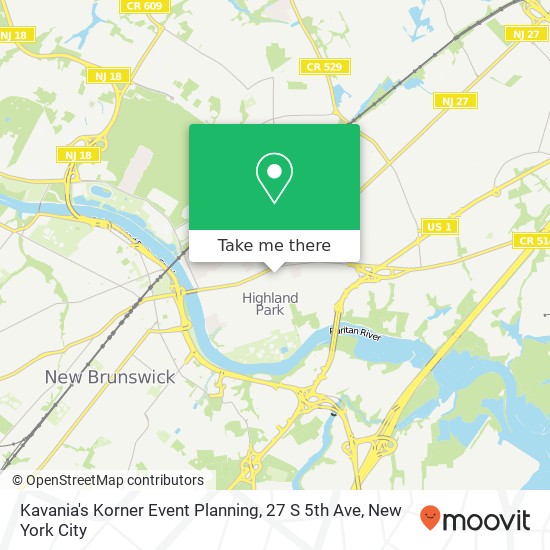Mapa de Kavania's Korner Event Planning, 27 S 5th Ave