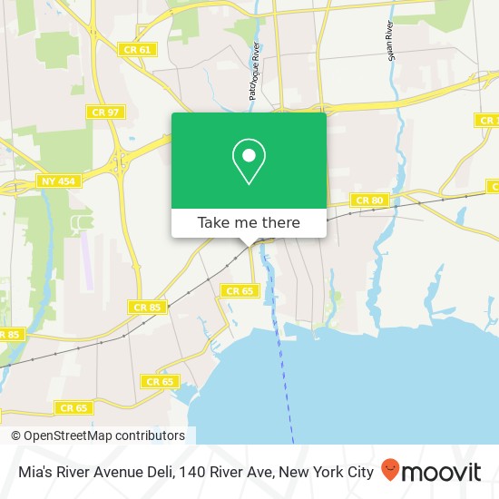 Mia's River Avenue Deli, 140 River Ave map
