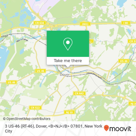 3 US-46 (RT-46), Dover, <B>NJ< / B> 07801 map