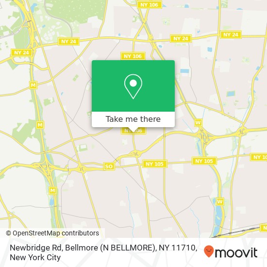 Mapa de Newbridge Rd, Bellmore (N BELLMORE), NY 11710