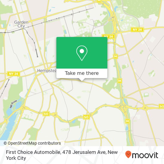 Mapa de First Choice Automobile, 478 Jerusalem Ave