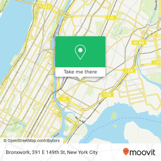 Mapa de Bronxwork, 391 E 149th St