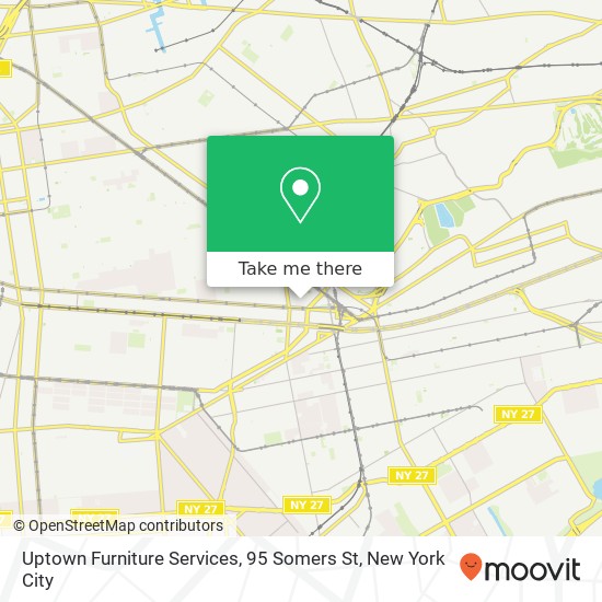 Mapa de Uptown Furniture Services, 95 Somers St