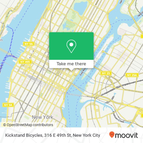 Kickstand Bicycles, 316 E 49th St map