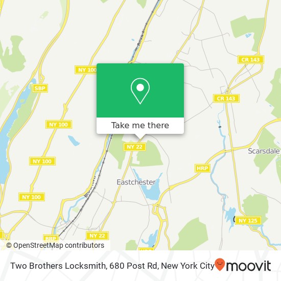 Mapa de Two Brothers Locksmith, 680 Post Rd