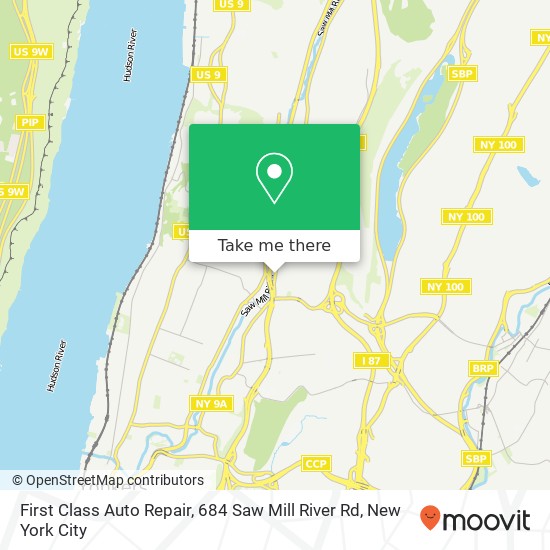 Mapa de First Class Auto Repair, 684 Saw Mill River Rd