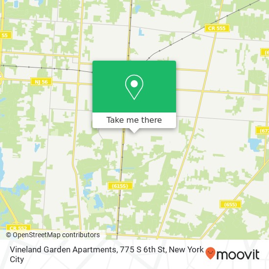 Mapa de Vineland Garden Apartments, 775 S 6th St