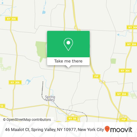 Mapa de 46 Maalot Ct, Spring Valley, NY 10977