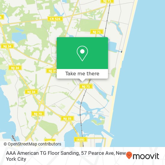 Mapa de AAA American TG Floor Sanding, 57 Pearce Ave