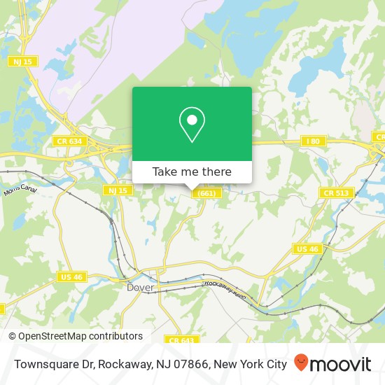 Mapa de Townsquare Dr, Rockaway, NJ 07866