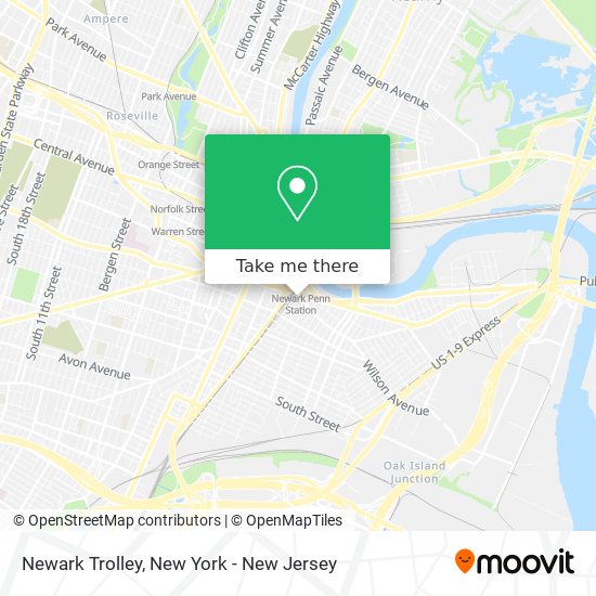 Newark Trolley map