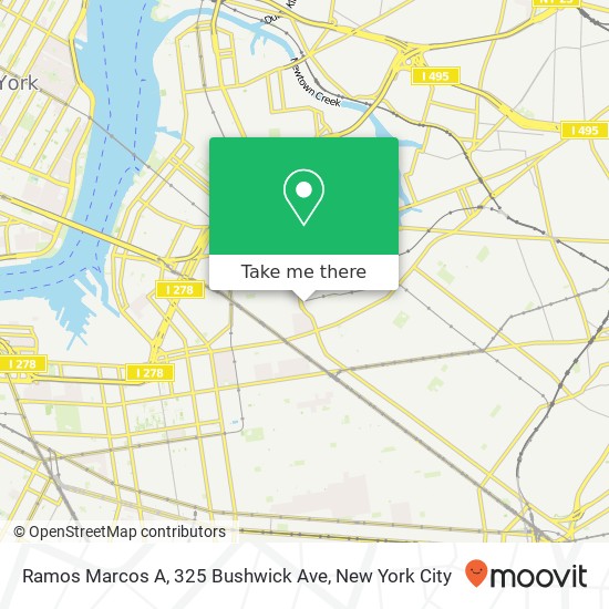 Ramos Marcos A, 325 Bushwick Ave map
