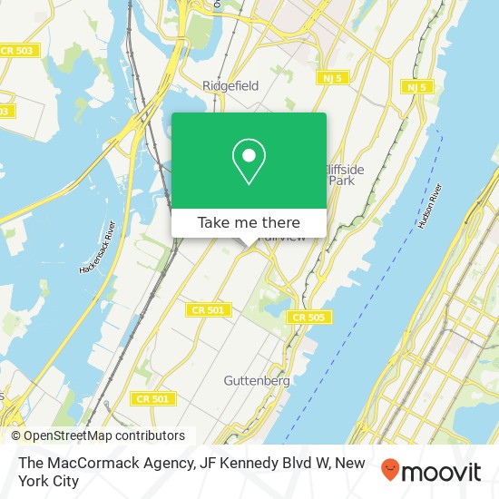 Mapa de The MacCormack Agency, JF Kennedy Blvd W