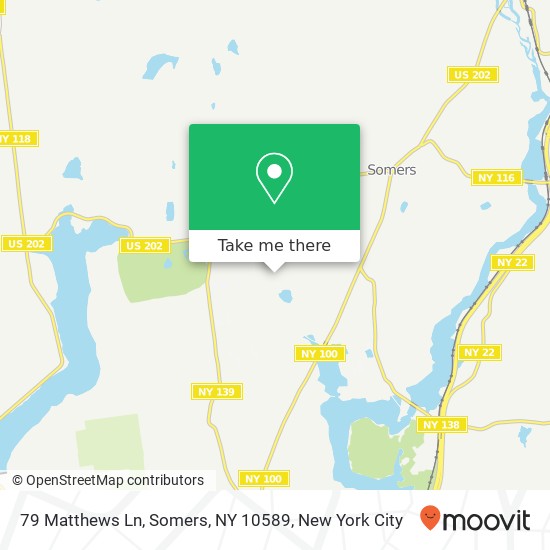 Mapa de 79 Matthews Ln, Somers, NY 10589