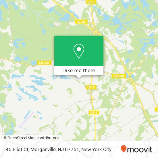 45 Eliot Ct, Morganville, NJ 07751 map