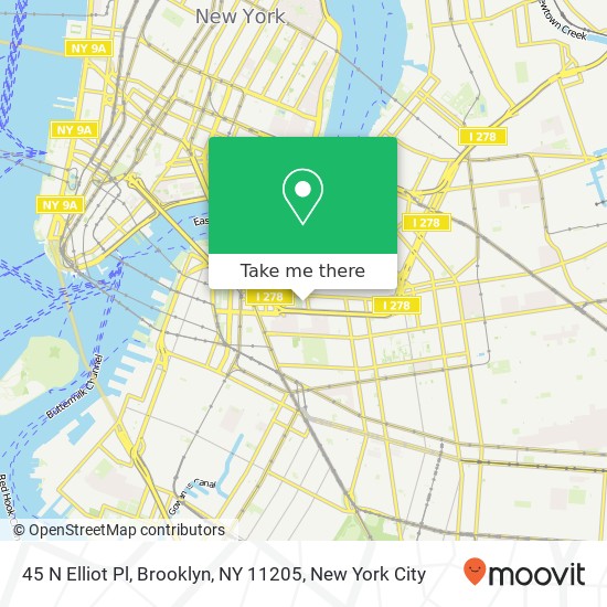 Mapa de 45 N Elliot Pl, Brooklyn, NY 11205