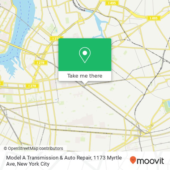 Mapa de Model A Transmission & Auto Repair, 1173 Myrtle Ave