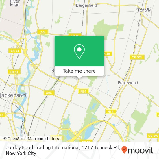 Jorday Food Trading International, 1217 Teaneck Rd map