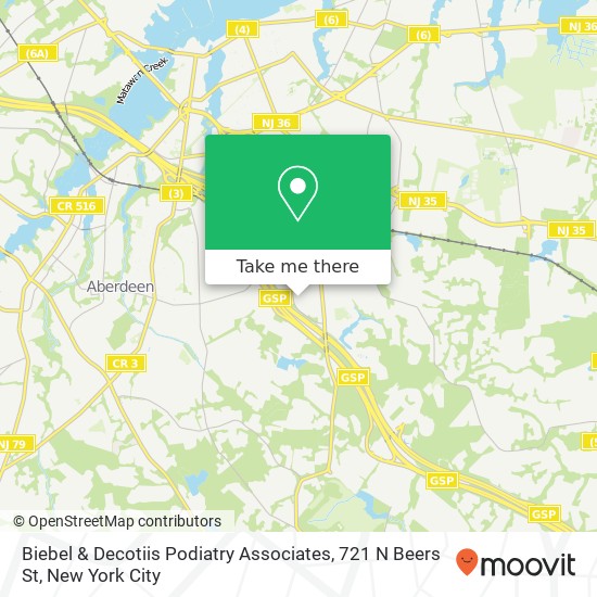 Biebel & Decotiis Podiatry Associates, 721 N Beers St map
