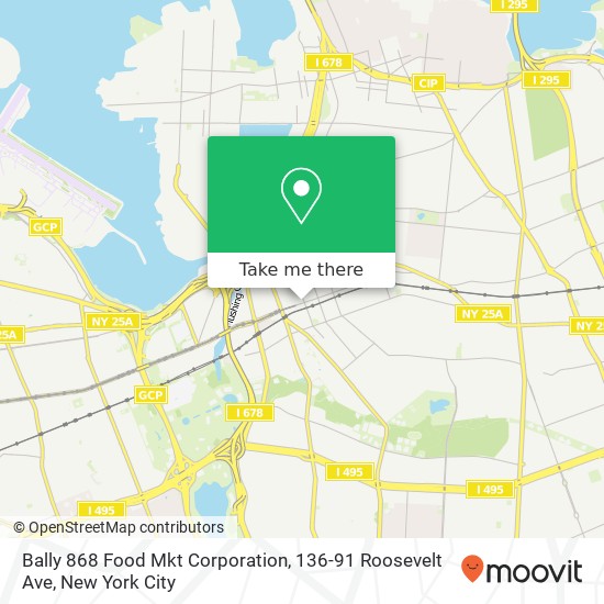 Bally 868 Food Mkt Corporation, 136-91 Roosevelt Ave map