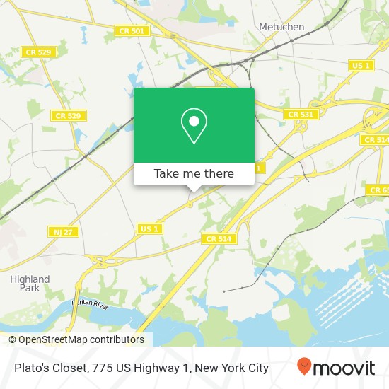 Mapa de Plato's Closet, 775 US Highway 1