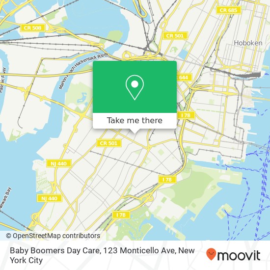 Mapa de Baby Boomers Day Care, 123 Monticello Ave