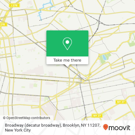 Broadway (decatur broadway), Brooklyn, NY 11207 map