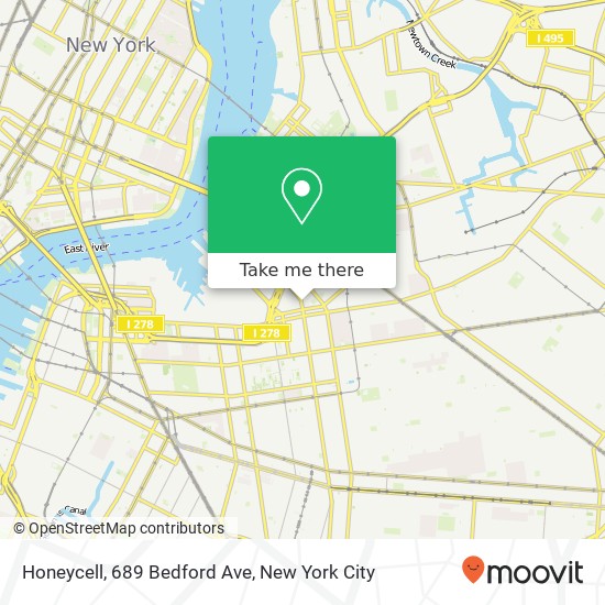 Honeycell, 689 Bedford Ave map